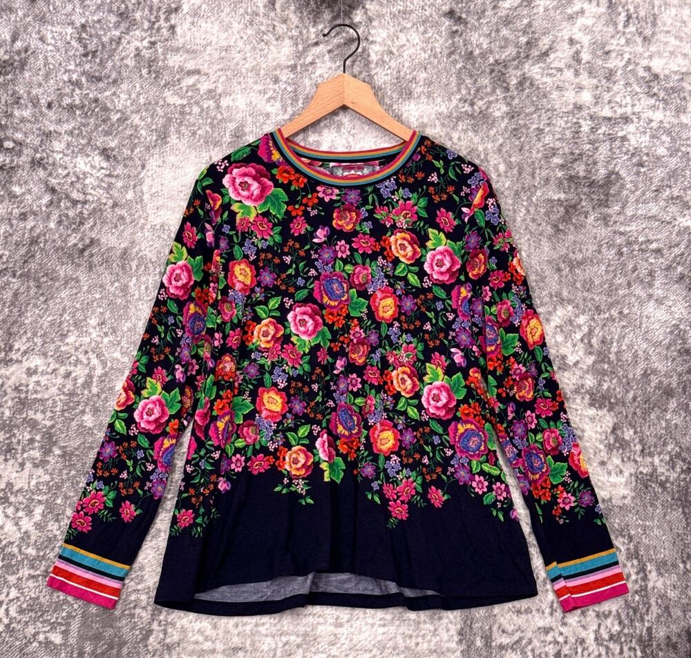 Johnny Was The Janie Favorite Long Sleeve Shirt Top Large Womens Floral